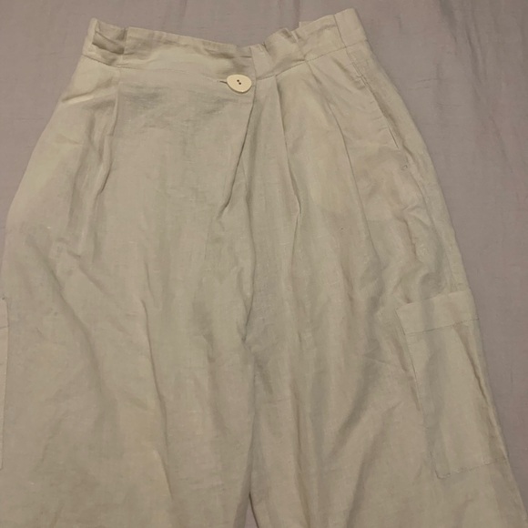 Zara women Light Tan Cargo Pants size L - Picture 5 of 9